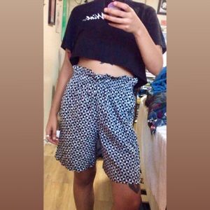 Small Funky Black and White Shorts
